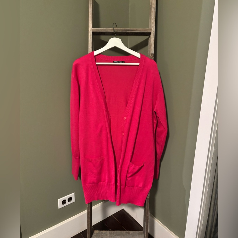 Pink Longline Cardigan